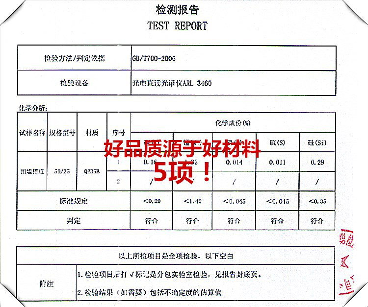 這5種成分組成的曼卡特預(yù)埋槽道，品質(zhì)自然不會(huì)差