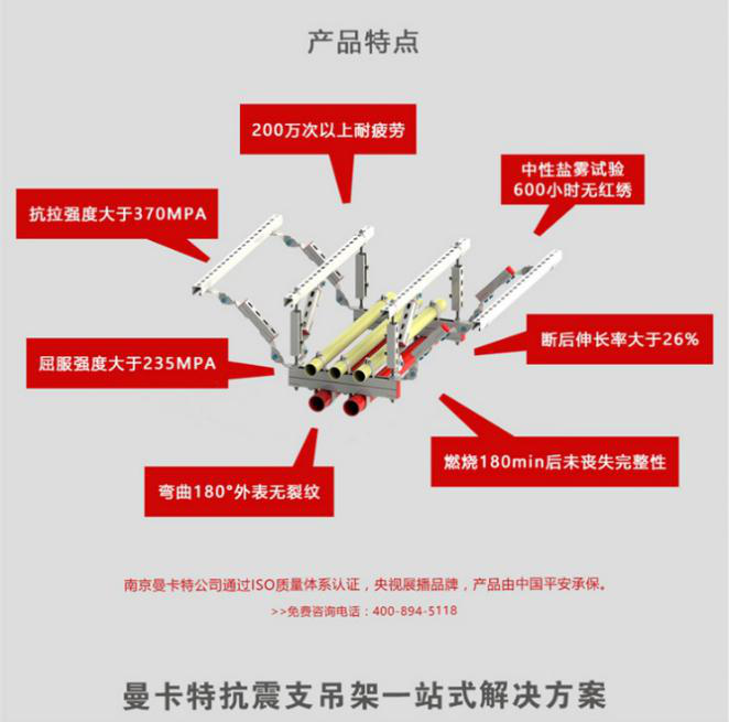 抗震支架，就選曼卡特，央視展播品牌，中國平安承保