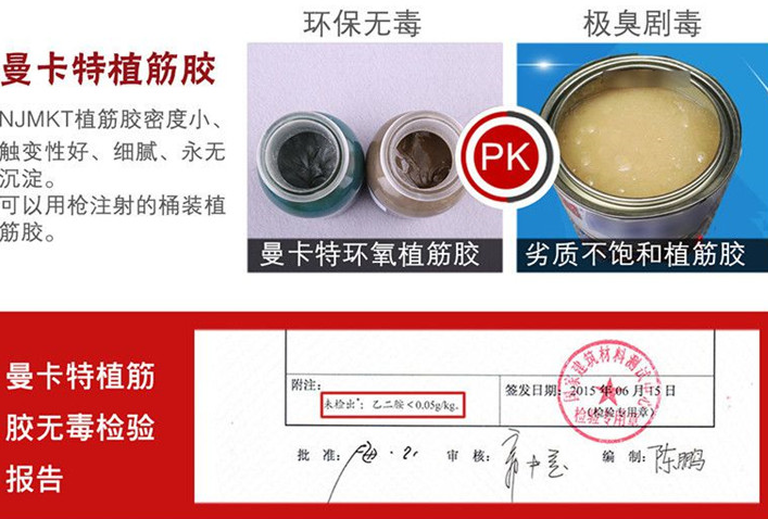曼卡特植筋膠，安全放心！